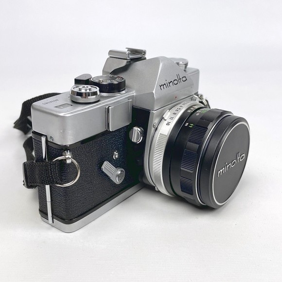 Minolta SR-1s Silver SLR 35mm Camera Bundle w/ Rokkor PF f/1.7 55mm Lens + More! - Picture 3 of 16
